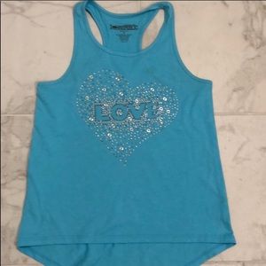 Blue top with heart